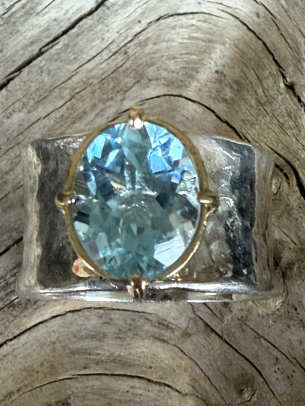 Blue Topaz Chalice Ring. New in box from Sundance.